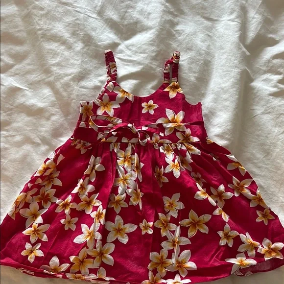 Hawaiian Floral Red Sundress - Picture 3 of 6